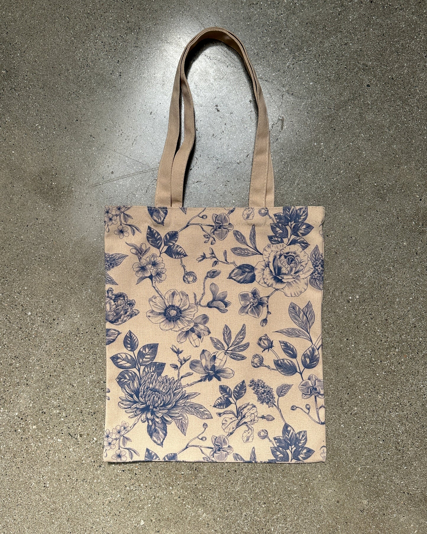 Grace in Every 🌷 Step Neutral Medium Canvas Tote Bag