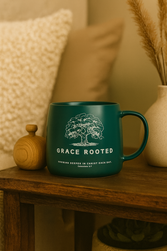 Grace Rooted 16oz Christian Mug – Colossians 2:7