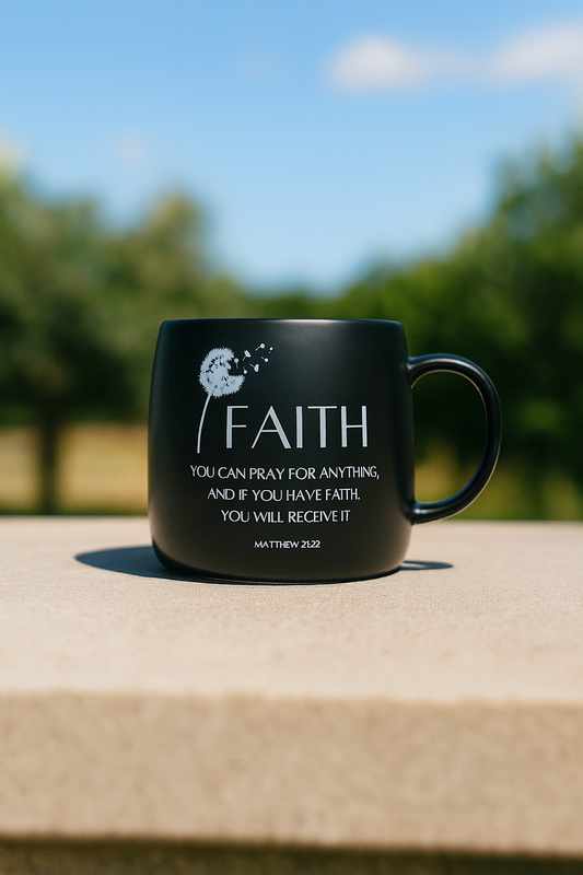 Faith 16oz Christian Mug – Mattew 21:22