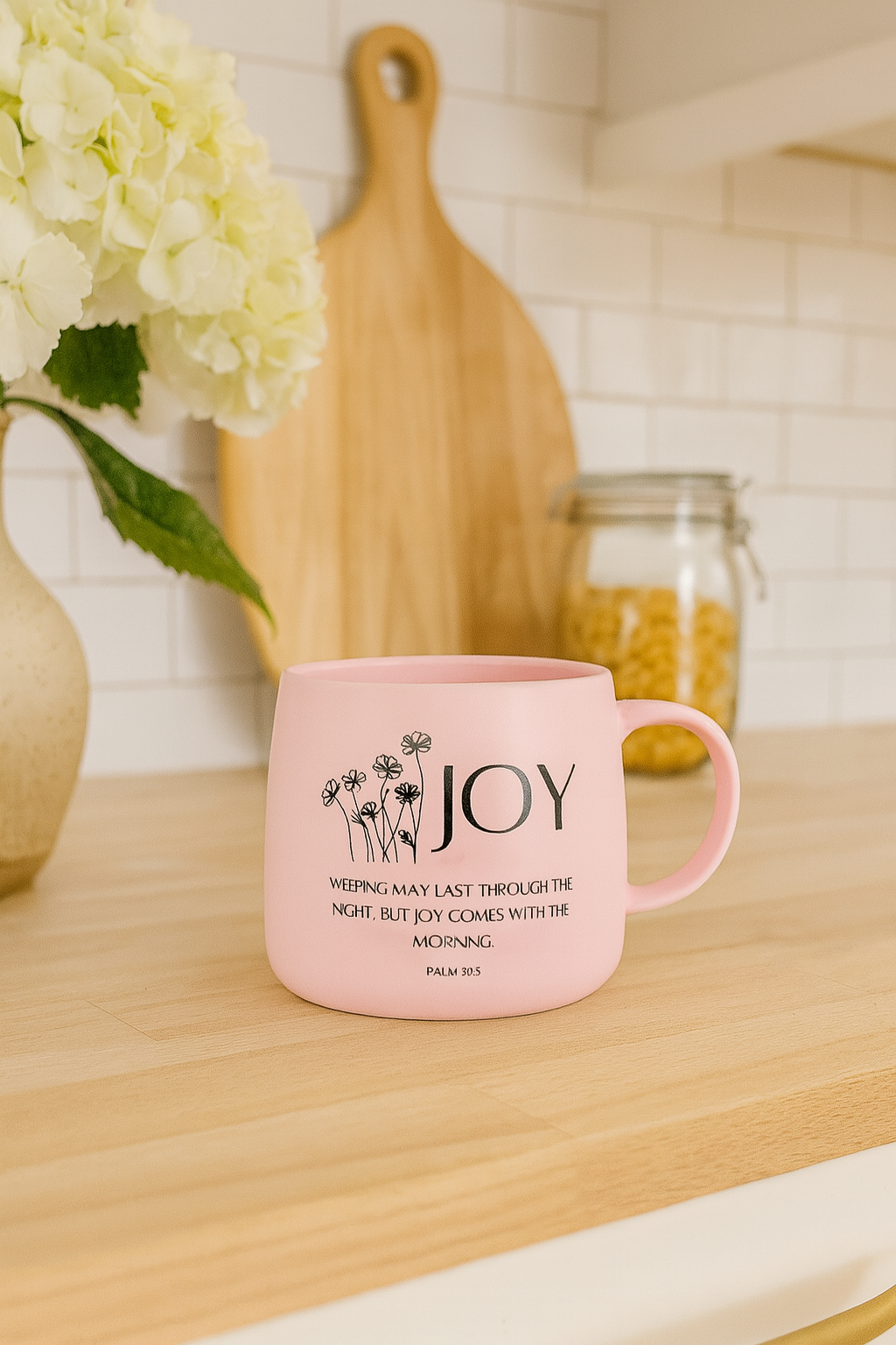 JOY 16oz Christian Mug – Palm 30:5