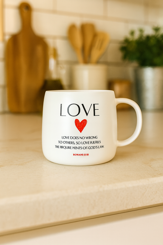 Love 16oz Christian Mug – Romans 13:10