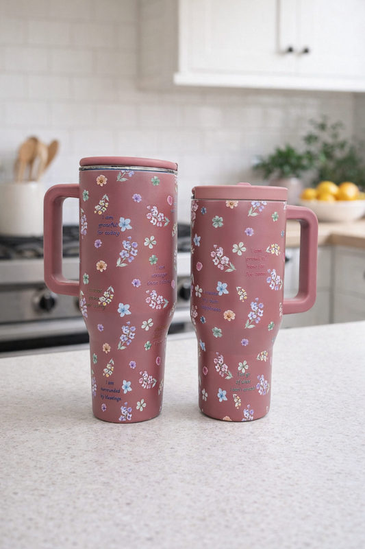 Floral Affirmation Tumbler 40oz