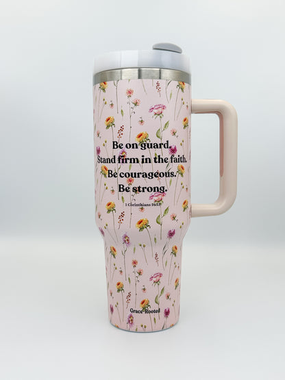 Be On Guard 40oz Tumbler Pink