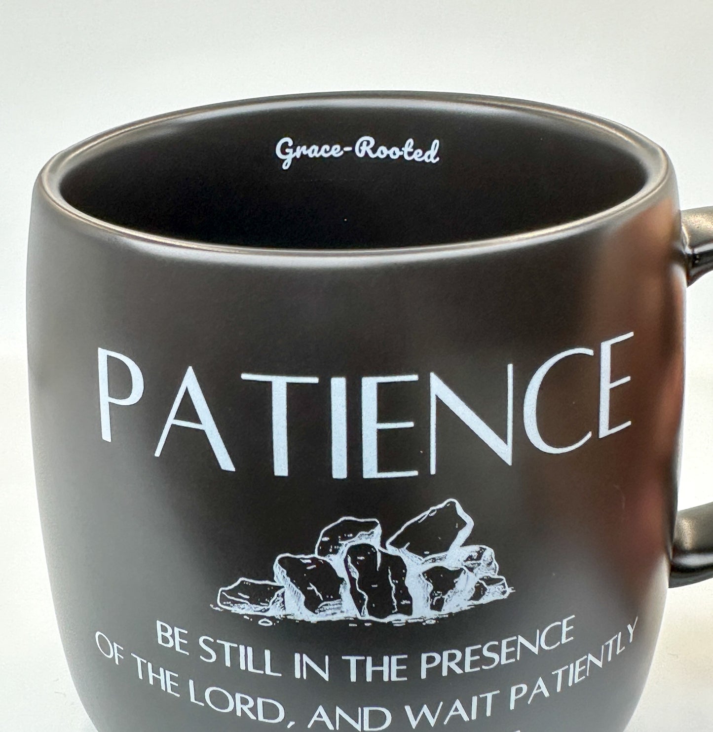 Patience 16oz Christian Mug – Psalm 37:7