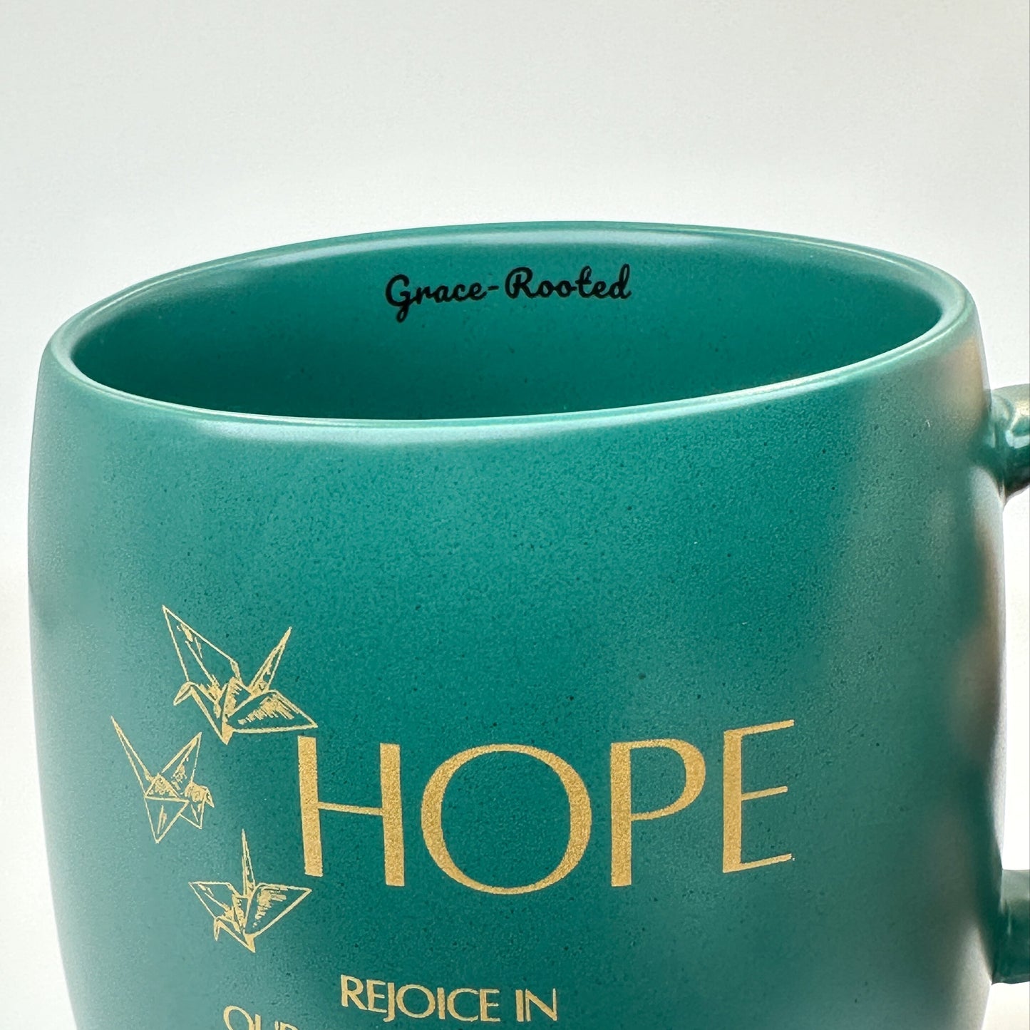 Hope 16oz Christian Mug – Romans 12:12 Bible Verse