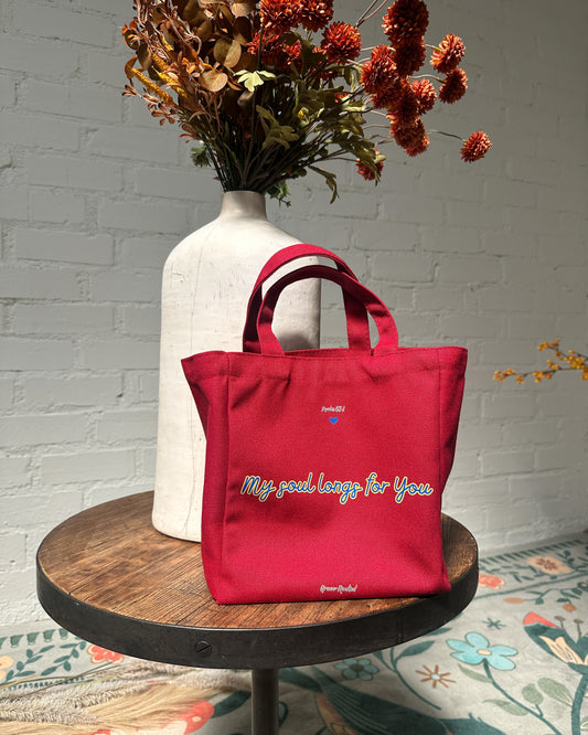 My Soul Longs For You 💘 Small Canvas Tote Bag