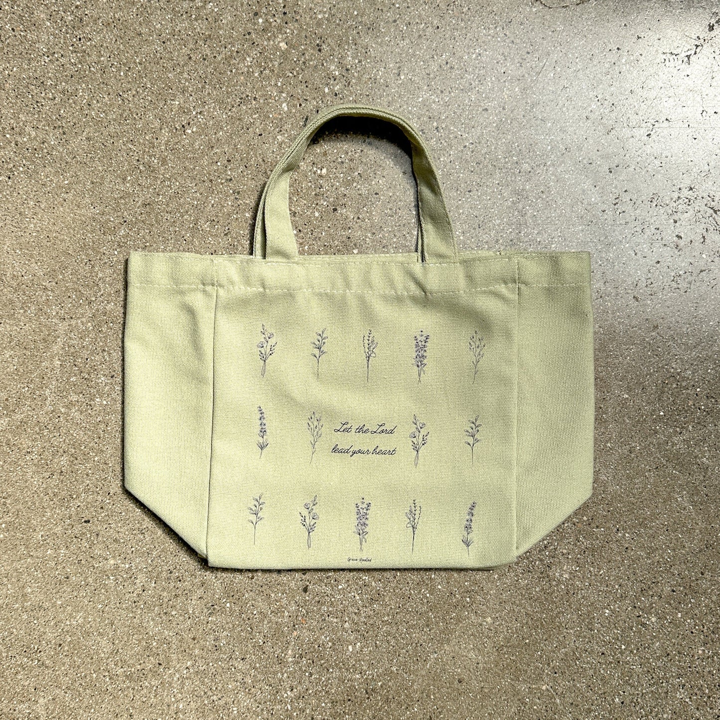 Let the Lord Lead Your Heart 🌿 Small Canvas Tote Bag